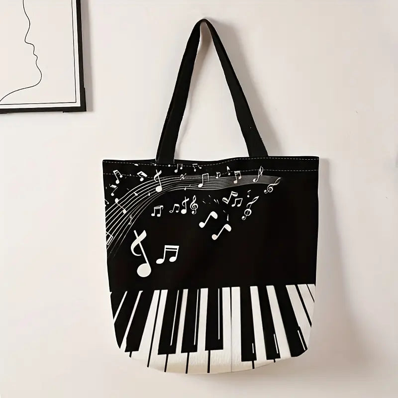 Ce sac à bandoulière à motif de clavier de piano